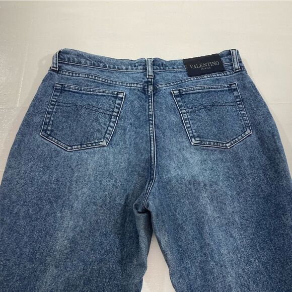 Vintage Valentino Jeans Women’s 31 Blue Denim Stone Wash Straight Leg Designer - Picture 5 of 13